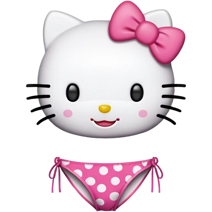 hello kitty in a bikini  emoji