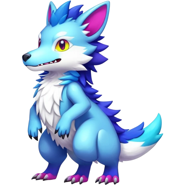  Colorful Shiny Kawaii Sergal FurSona Fakemon Full Body emoji