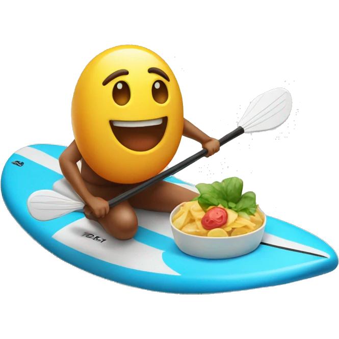 Food on a paddle board emoji