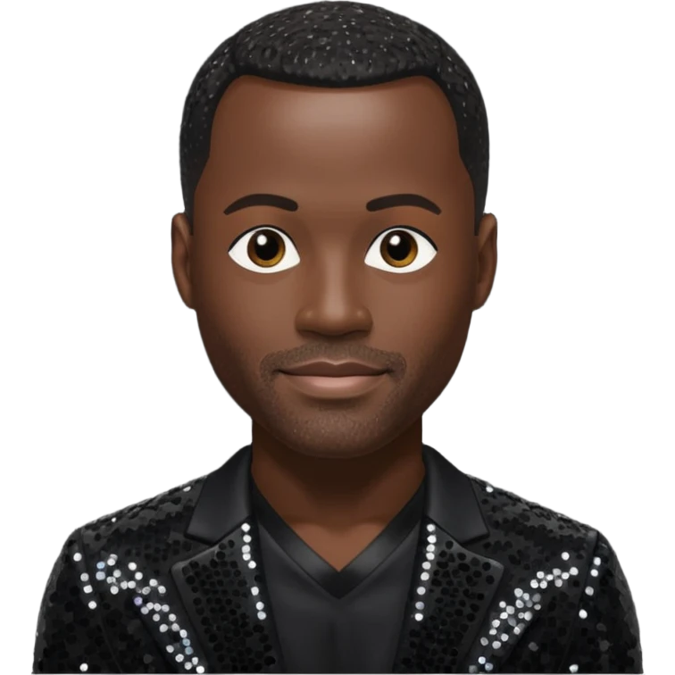 Brian McKnight with black sequin outfit emoji