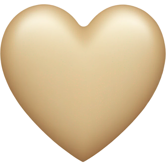 Beige heart emoji