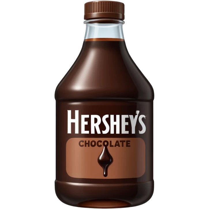 minimal Hershey's chocolate syrup bottle, simple, clear emoji