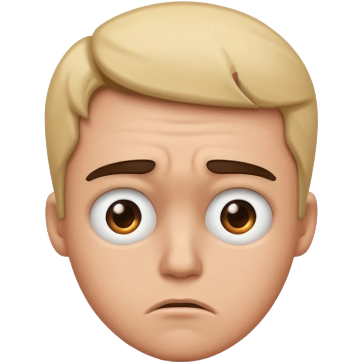 Thinking, confused emoji