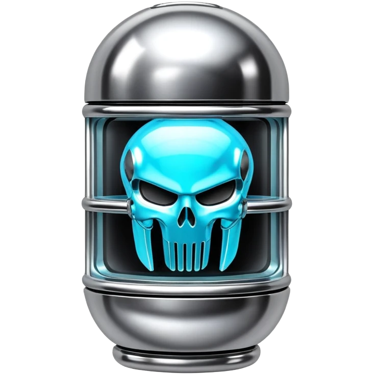 sorayama giger fuel capsule chrome glowing emoji