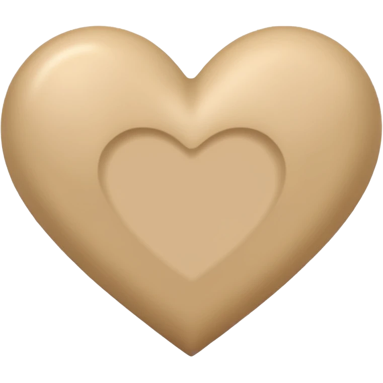 Beige heart emoji emoji
