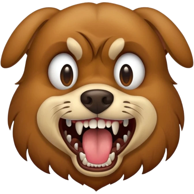 dog growling emoji