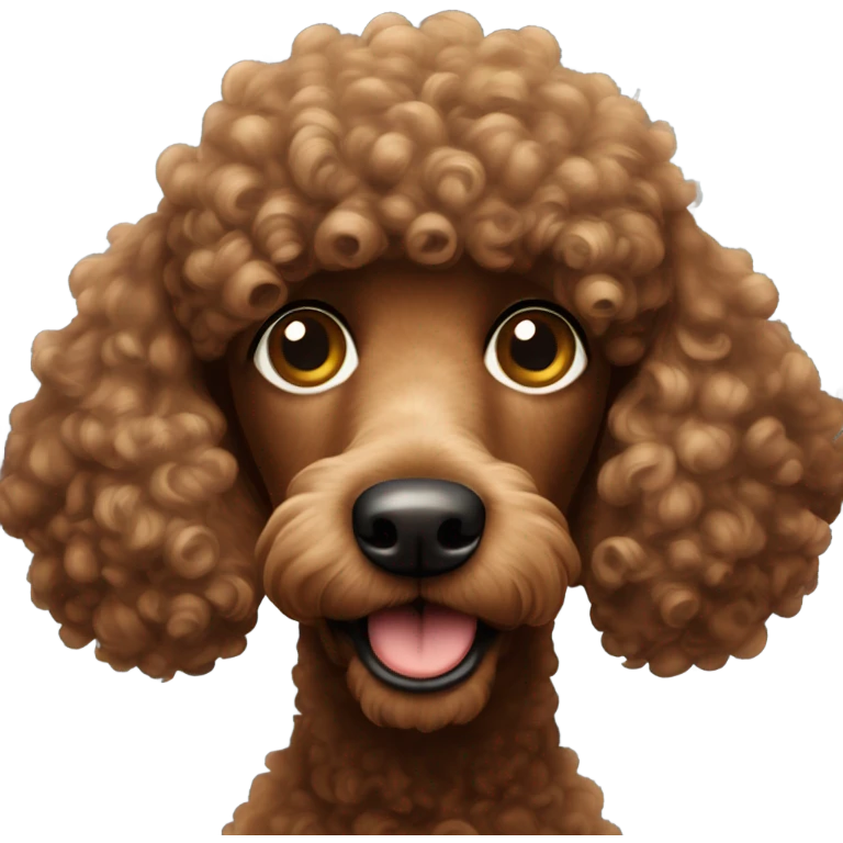 A brown poddle face emoji