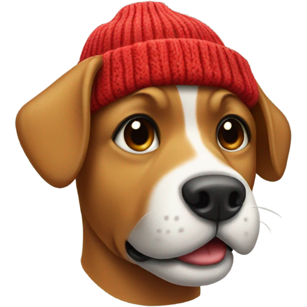 Dog wearing a beanie emoji