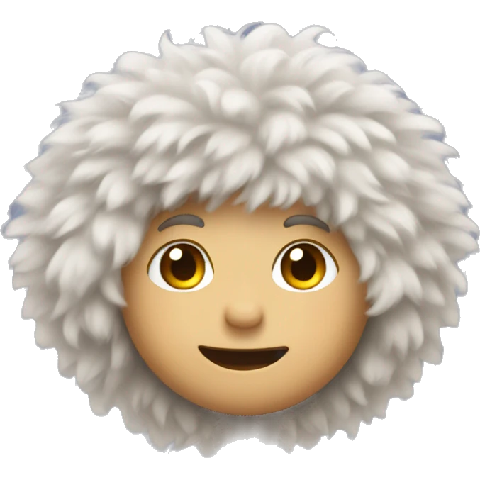 fluffy hair  emoji