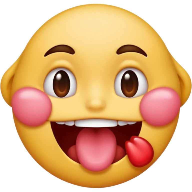emoji biting its lip and drooling make sure it is drooling saliva  emoji