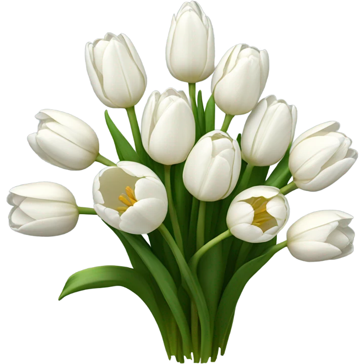 White tulips emoji