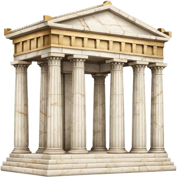 White antique Greek marble temple emoji