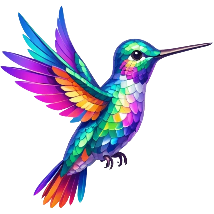 hummingbird with sparks emoji