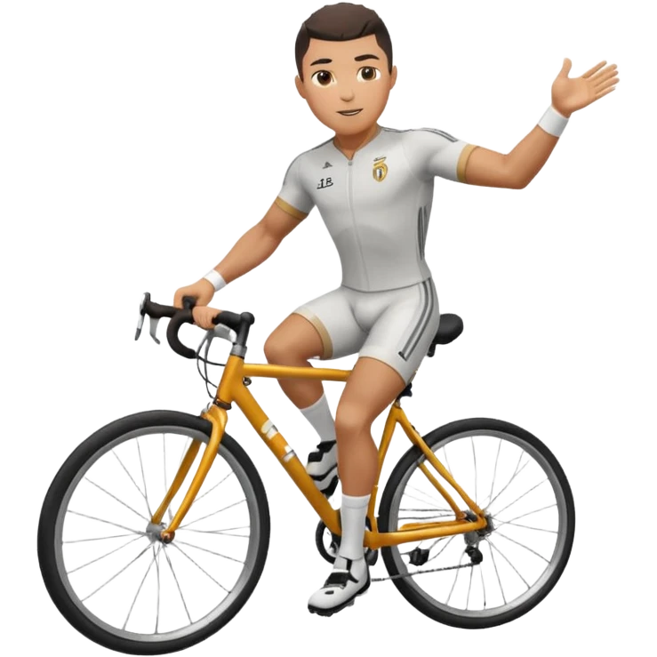 Bisikletle ön kaldırıp gezen ronaldo emoji