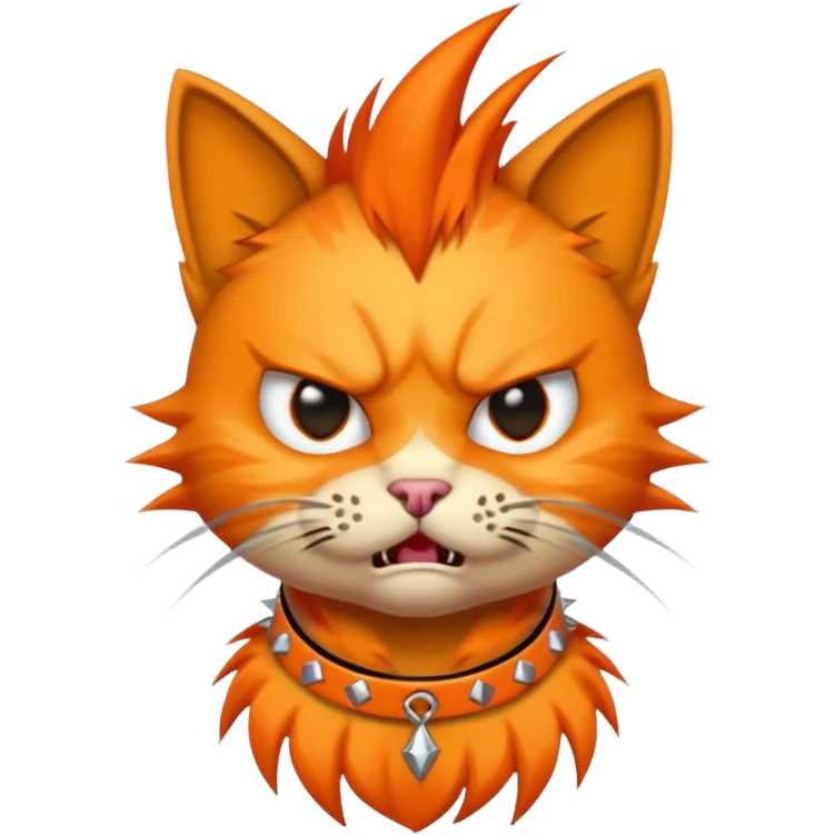 create an emoji of a punk rock cat emoji