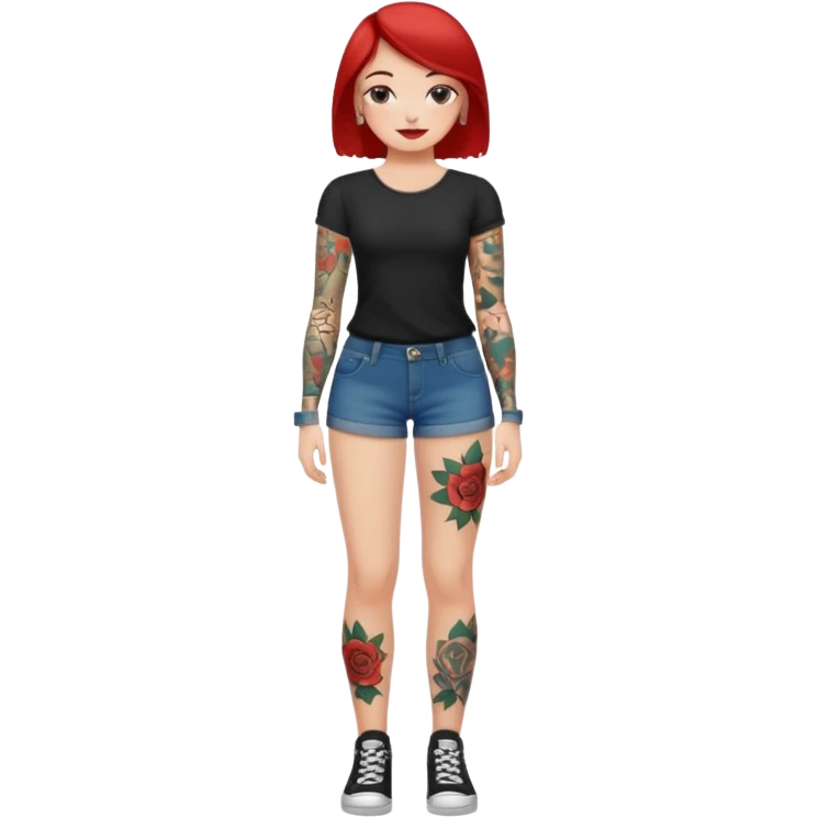 TATTOOED GIRL FULL BODY emoji