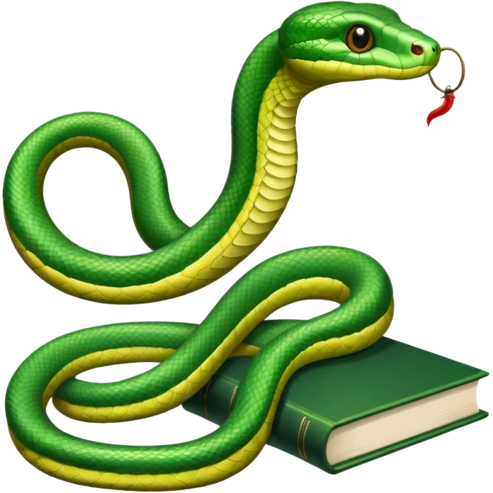 kitap okuyan yılan emoji
