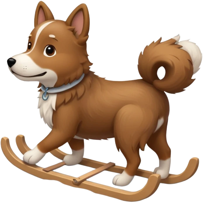 dog with Sled  emoji