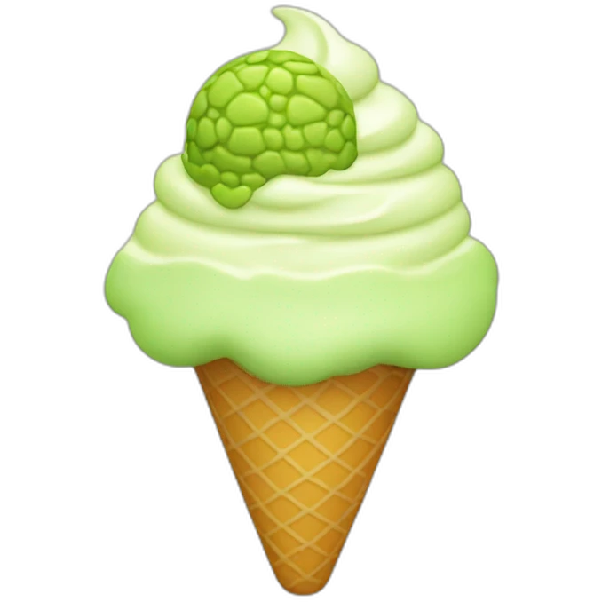 Pistacho ice cream emoji