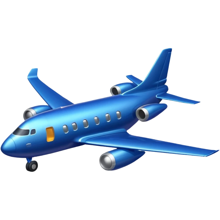A fully coloured dark blue plane emoji