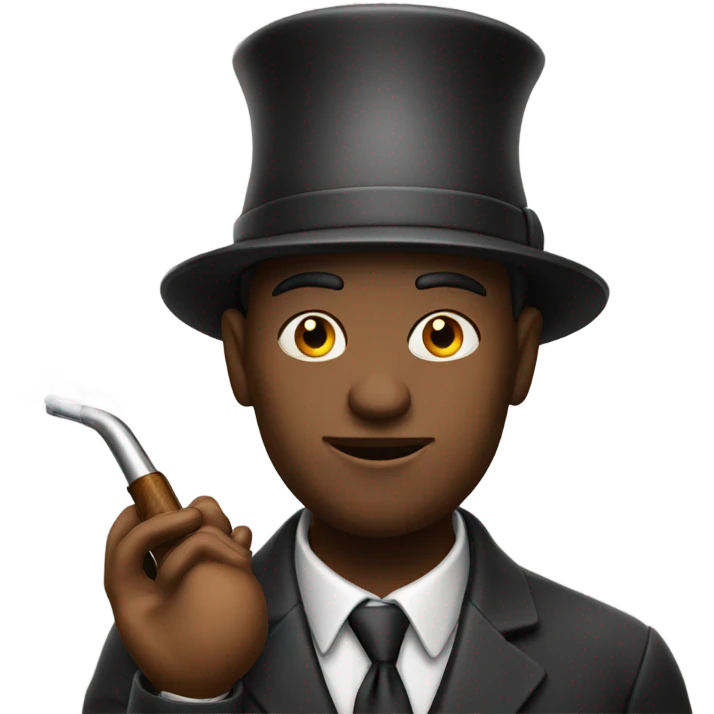 Guy with hat smoking pipe emoji