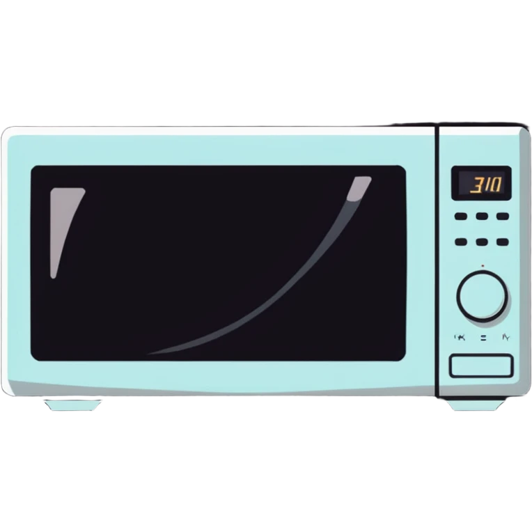 a microwave, cartoonish sticker style emoji