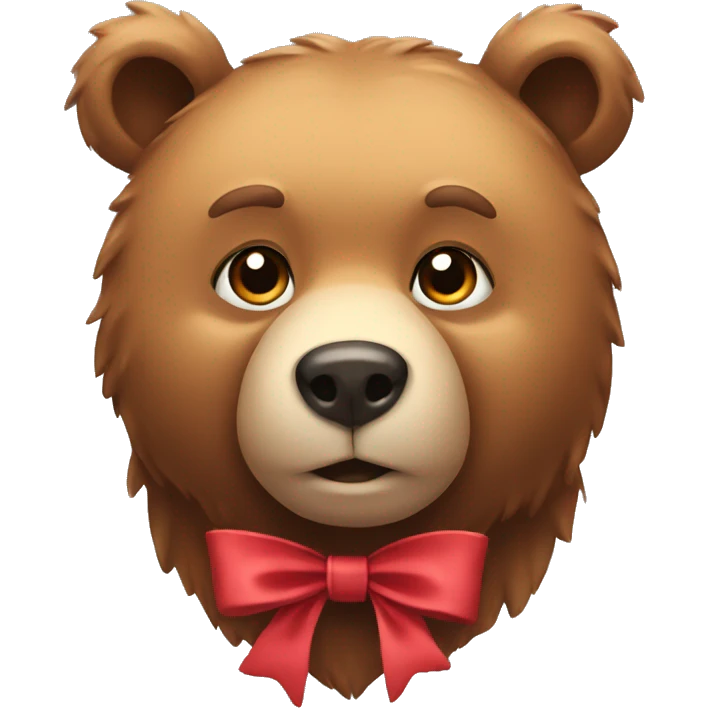 bear with a bow around its neck emoji