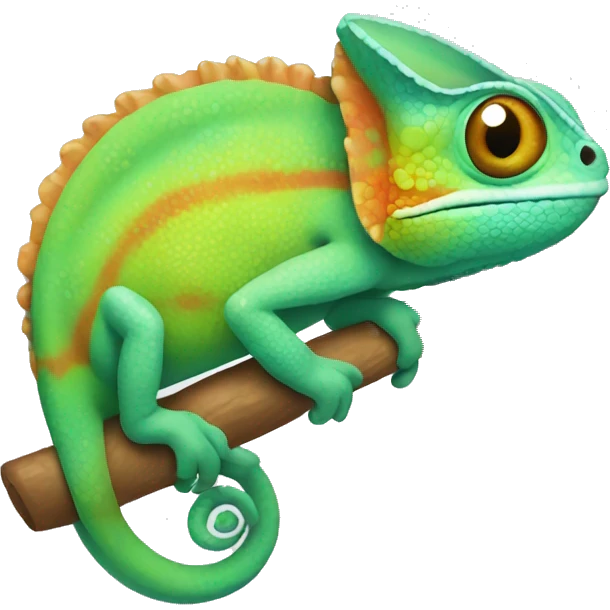 Chameleon with a bow emoji