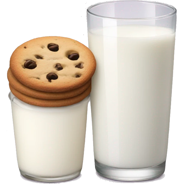 Milk and cookies  emoji