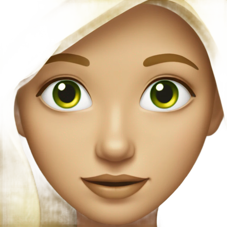 gorgeous blonde girl green eyes gold jewlery emoji