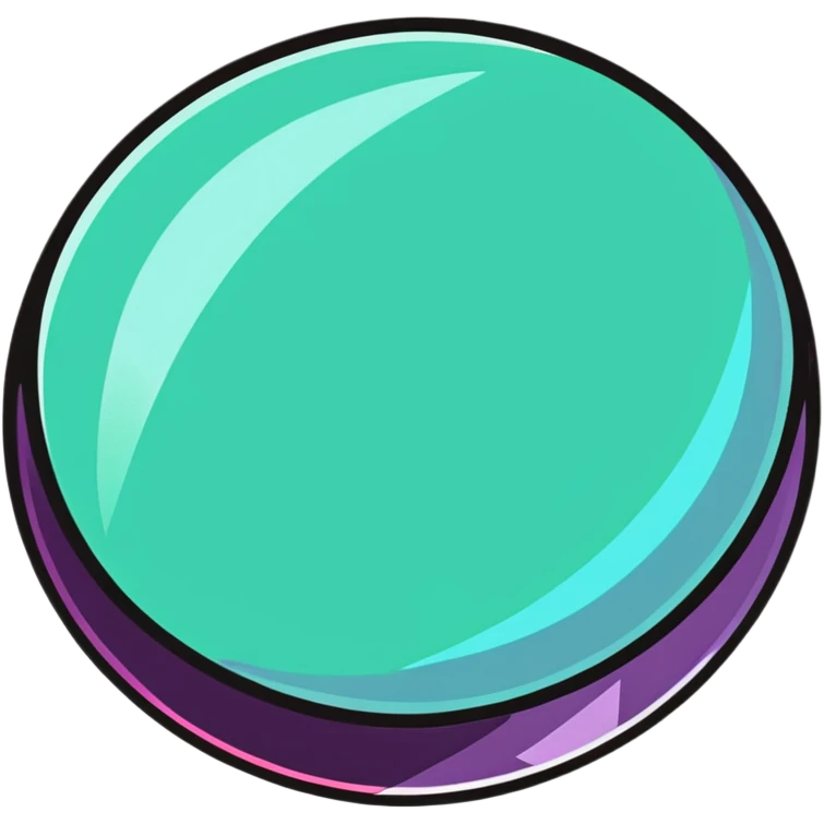 round mystic topaz holographic gem emoji