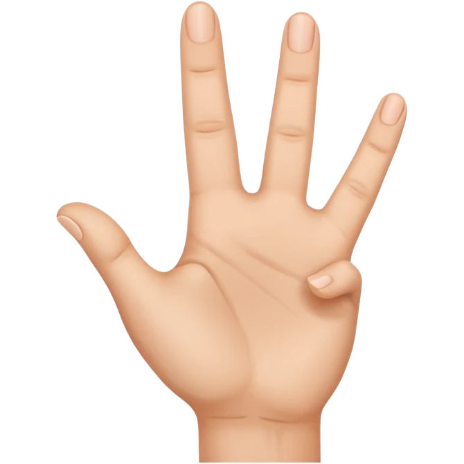 Yvl hand sign only 3 fingers up including thunb emoji