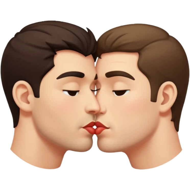 Two men kissing emoji