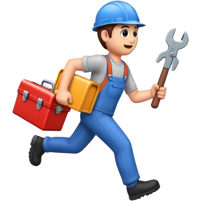 Me running with my toolbox emoji