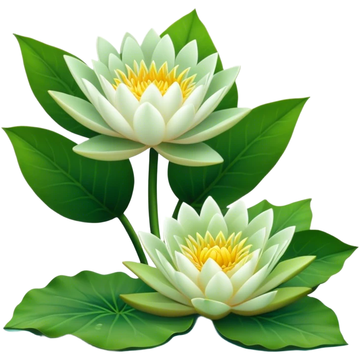 pot bouquet Water Lily, stem, Water Lily leaf emoji