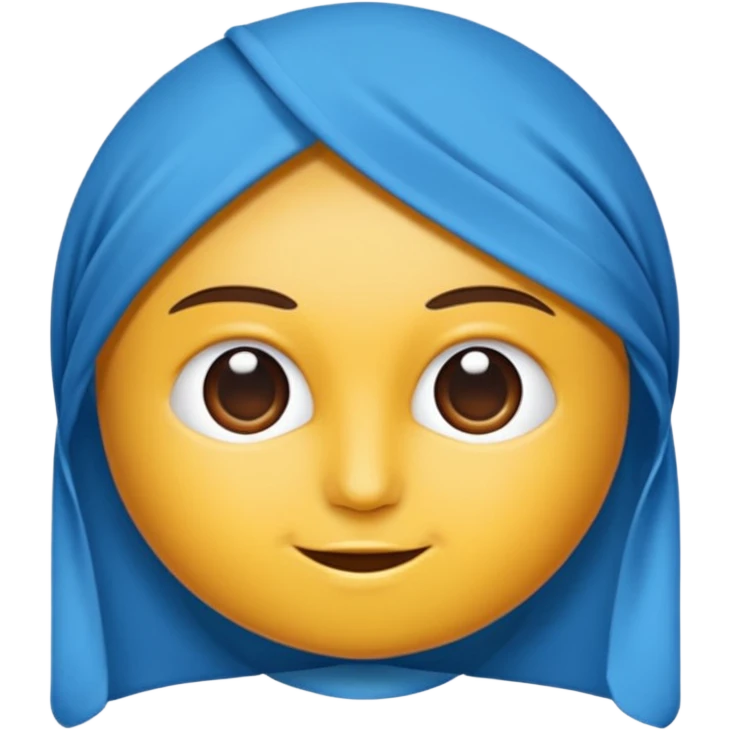 Mavi Dikenli bir topun içinde beyaz tık emoji
