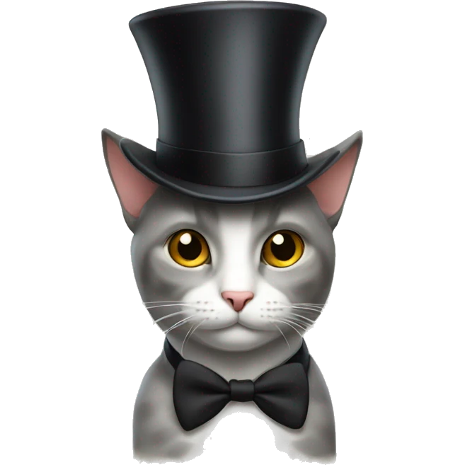 cat with a top hat emoji