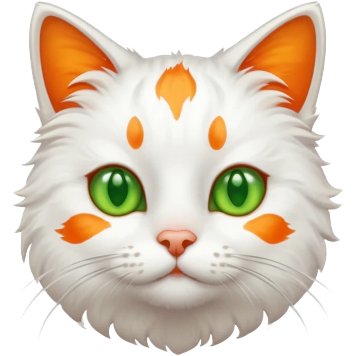 gatito blanco con manchas naranjas emoji