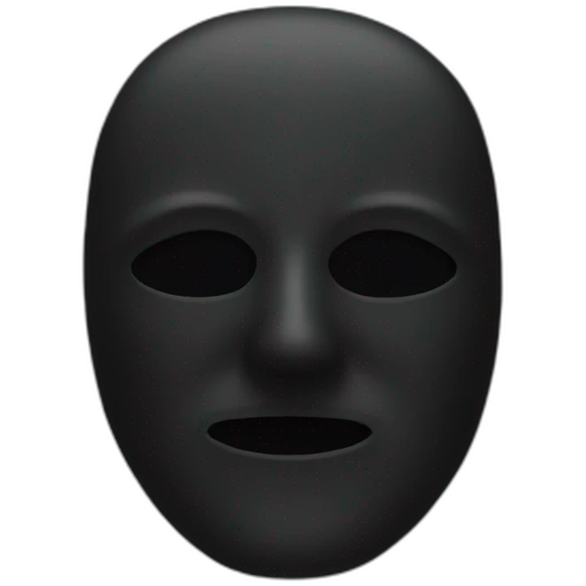 black mask emoji