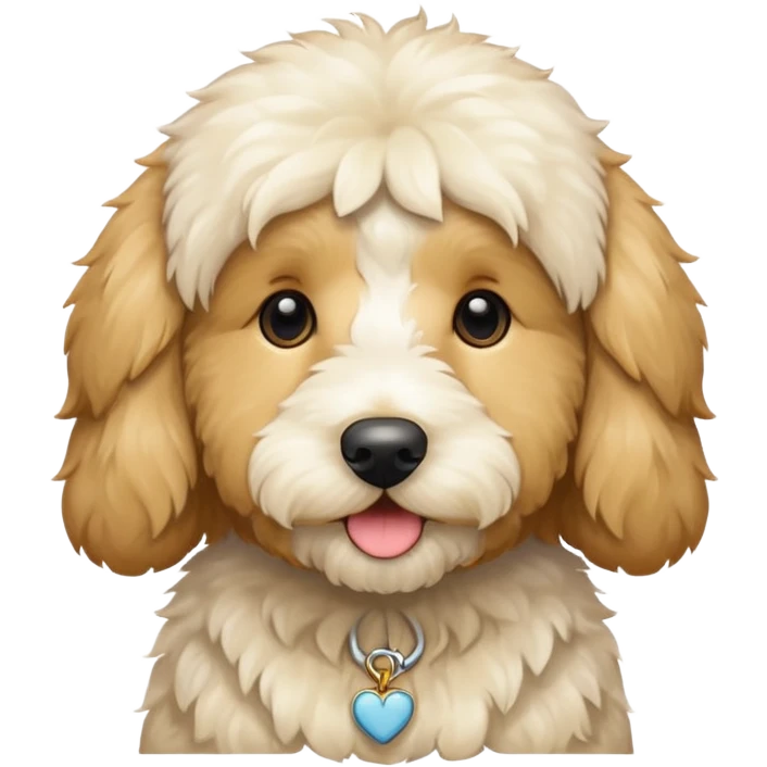 English cream Goldendoodle emoji