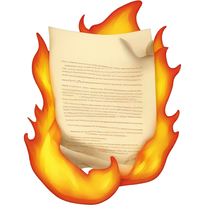 flaming document emoji