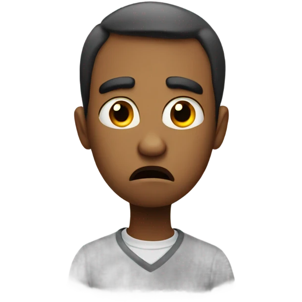 Confused and scared  emoji