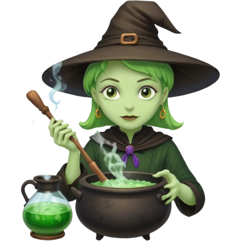 green witch cooking potion emoji
