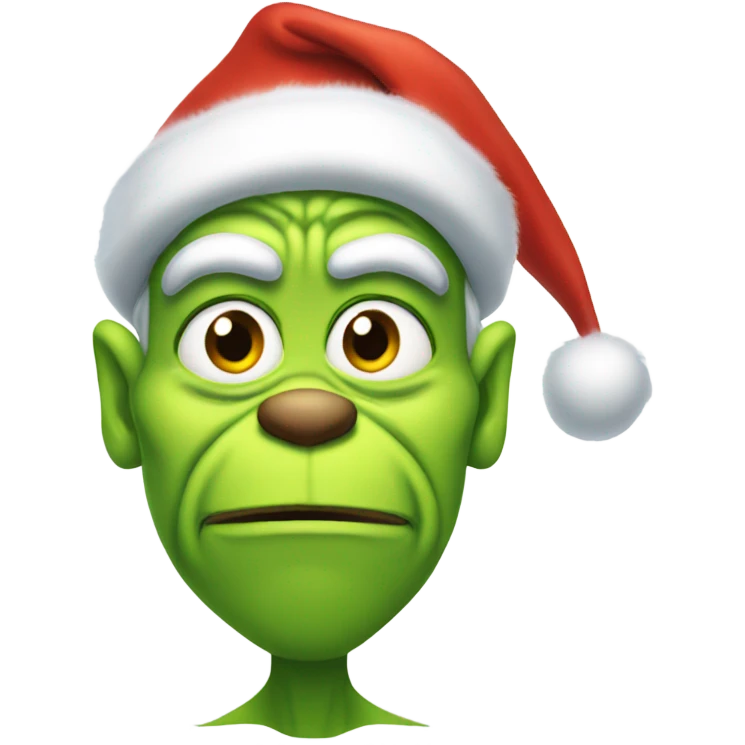 Grinch father with Santa hat emoji