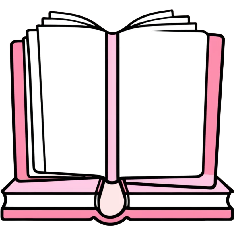 pink books cartoon sticker emoji