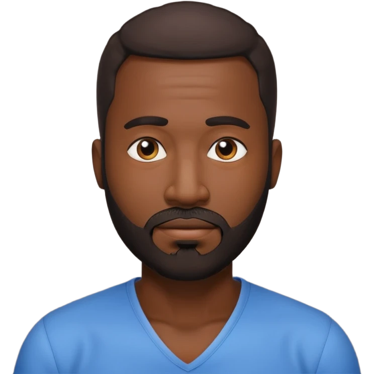 BLACK MAN WITH LOW CUT BEARD SAYING WHO CARES?! emoji
