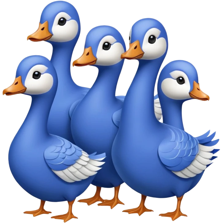 Blue geese emoji