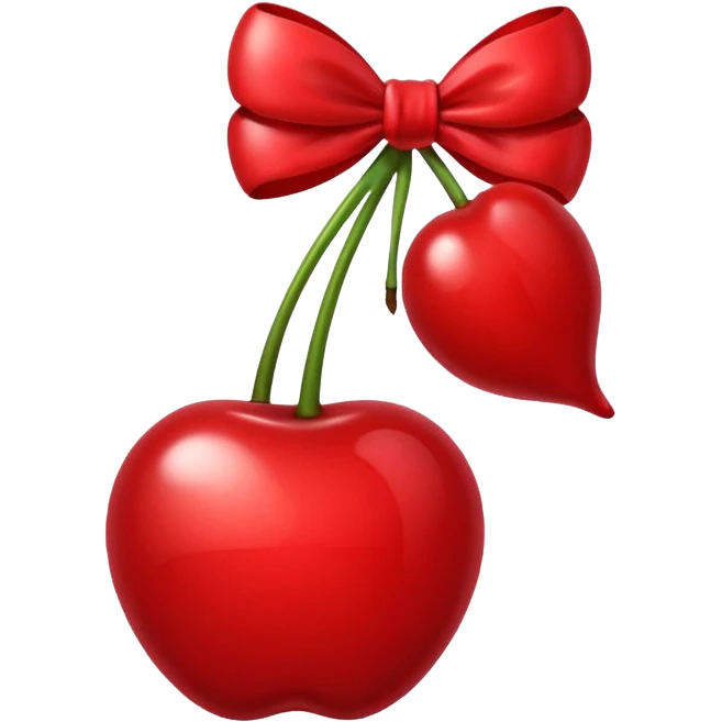 Cherry with bow emoji
