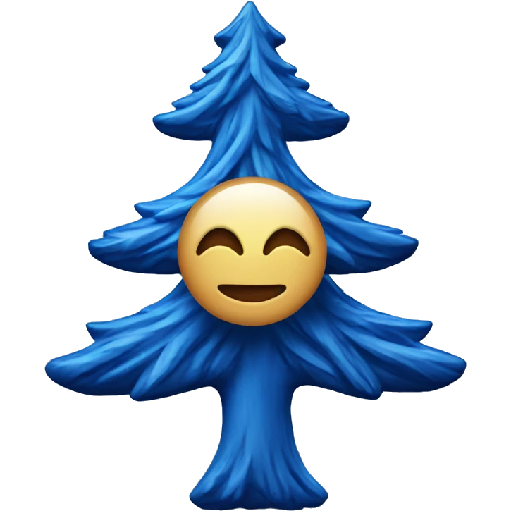 Blue christastree emoji