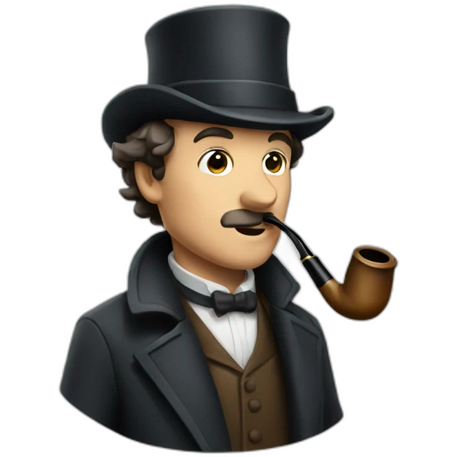 Sherlock holmes with hat and pipe emoji